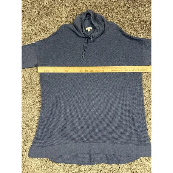 Pure Jill J Jill Sweater Womans XL Blue Knit Cowl‎ Neck Tunic Pullover Lagenlook - Picture 4 of 7